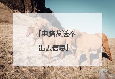 电脑发送不出去信息