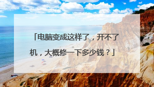 电脑变成这样了,开不了机,大概修一下多少钱?