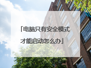 电脑只有安全模式才能启动怎么办