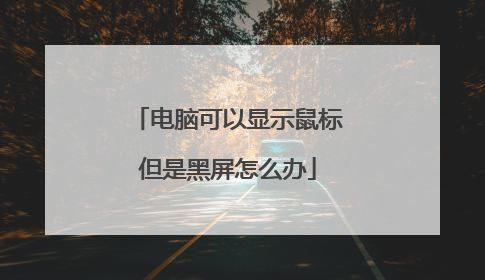 电脑可以显示鼠标但是黑屏怎么办