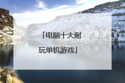 电脑十大耐玩单机游戏