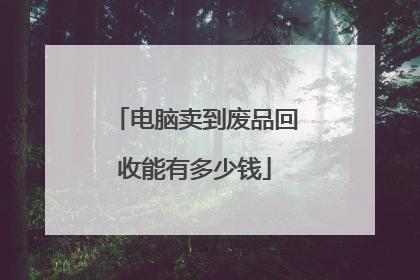 电脑卖到废品回收能有多少钱