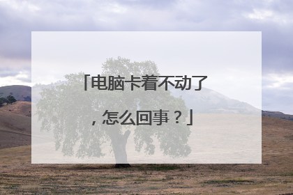 电脑卡着不动了，怎么回事？