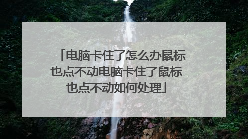 电脑卡住了怎么办鼠标也点不动电脑卡住了鼠标也点不动如何处理