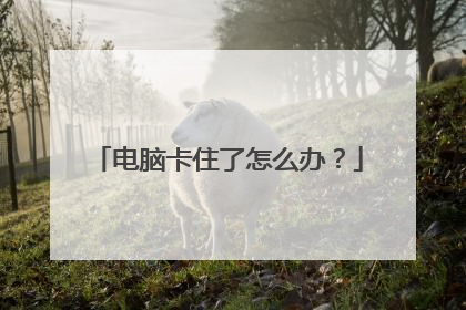 电脑卡住了怎么办?