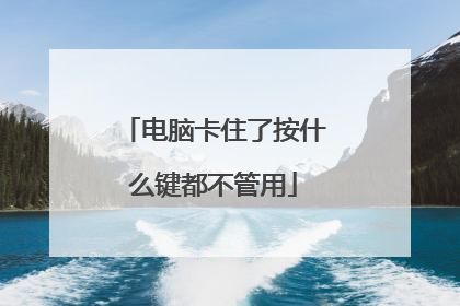 电脑卡住了按什么键都不管用