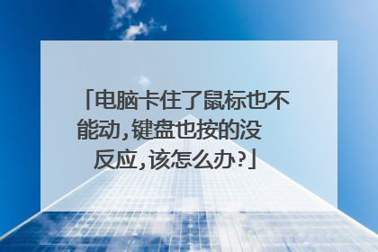 电脑卡住了鼠标也不能动,键盘也按的没 反应,该怎么办?
