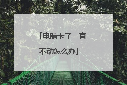 电脑卡了一直不动怎么办