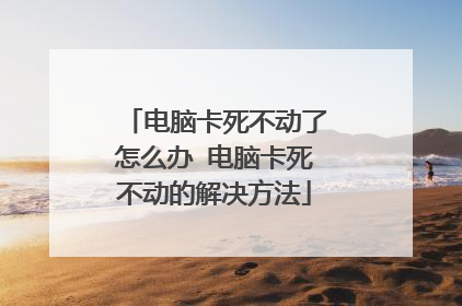 电脑卡死不动了怎么办 电脑卡死不动的解决方法