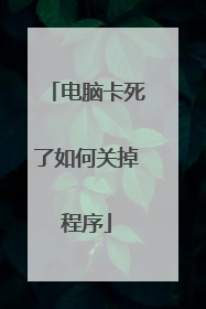 电脑卡死了如何关掉程序