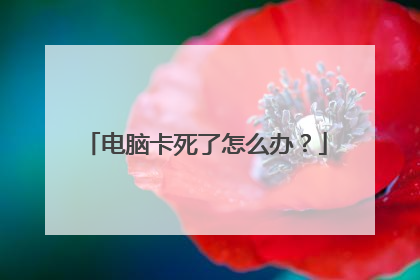 电脑卡死了怎么办？