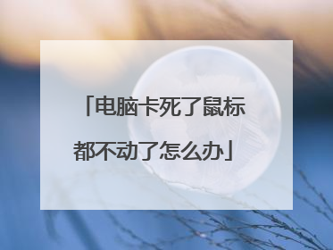 电脑卡死了鼠标都不动了怎么办