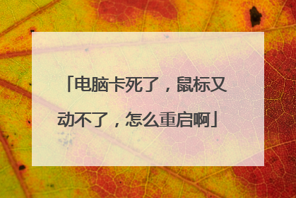 电脑卡死了,鼠标又动不了,怎么重启啊