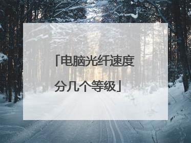 电脑光纤速度分几个等级