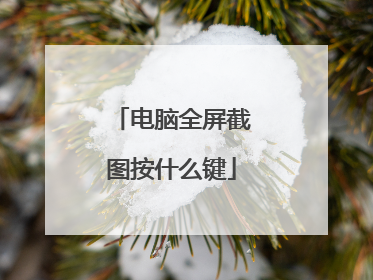电脑全屏截图按什么键