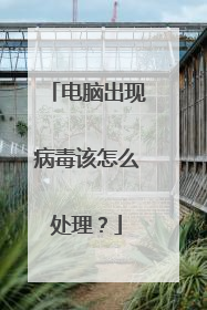 电脑出现病毒该怎么处理?