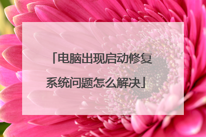 电脑出现启动修复系统问题怎么解决