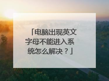 电脑出现英文字母不能进入系统怎么解决?