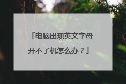 电脑出现英文字母开不了机怎么办?