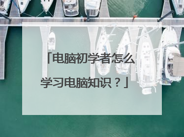 电脑初学者怎么学习电脑知识?