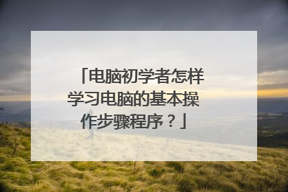 电脑初学者怎样学习电脑的基本操作步骤程序?