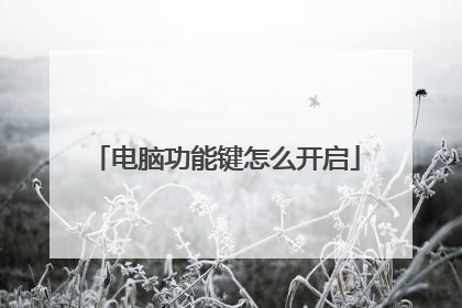 电脑功能键怎么开启