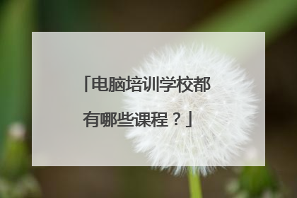电脑培训学校都有哪些课程?
