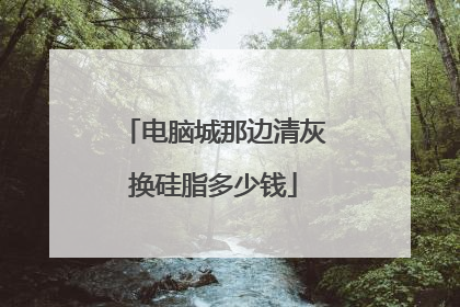 电脑城那边清灰换硅脂多少钱