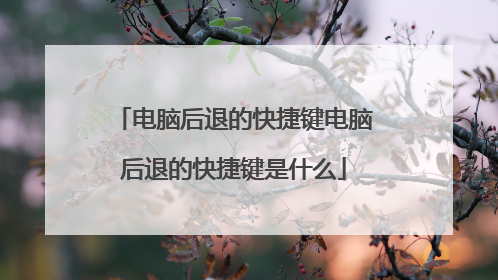 电脑后退的快捷键电脑后退的快捷键是什么