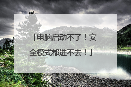电脑启动不了!安全模式都进不去!