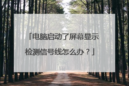 电脑启动了屏幕显示检测信号线怎么办?