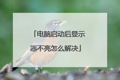 电脑启动后显示器不亮怎么解决
