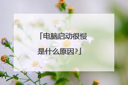 电脑启动很慢是什么原因?