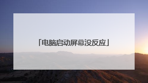 电脑启动屏幕没反应