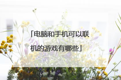 电脑和手机可以联机的游戏有哪些