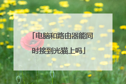 电脑和路由器能同时接到光猫上吗