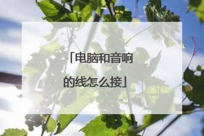 电脑和音响的线怎么接