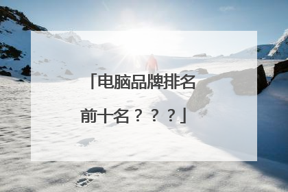 电脑品牌排名前十名???