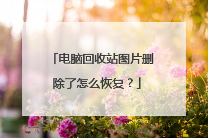 电脑回收站图片删除了怎么恢复？
