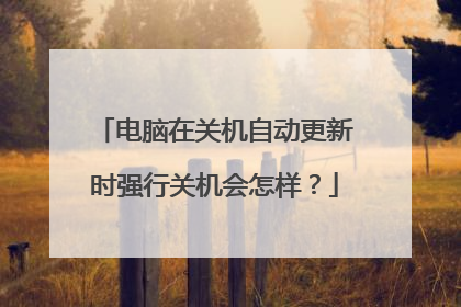 电脑在关机自动更新时强行关机会怎样?