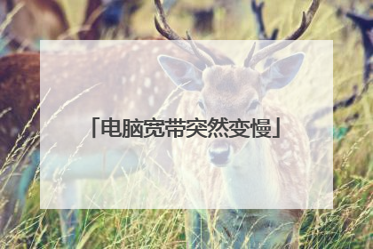 电脑宽带突然变慢