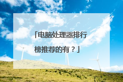 电脑处理器排行榜推荐的有？