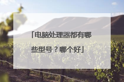 电脑处理器都有哪些型号?哪个好