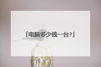 电脑多少钱一台?