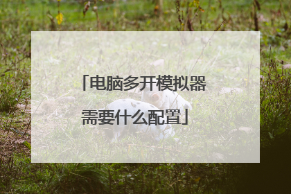 电脑多开模拟器需要什么配置