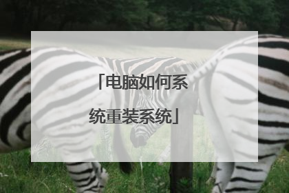 电脑如何系统重装系统