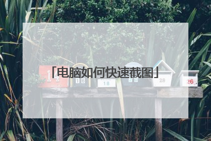 电脑如何快速截图