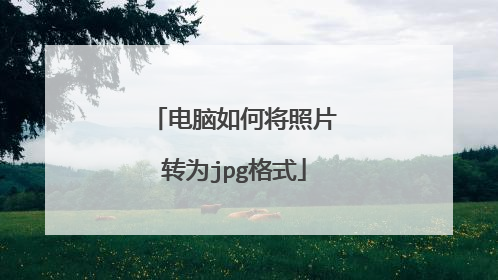 电脑如何将照片转为jpg格式