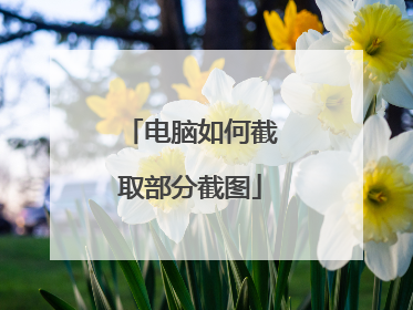 电脑如何截取部分截图