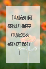 电脑如何截图并保存 电脑怎么截图并保存